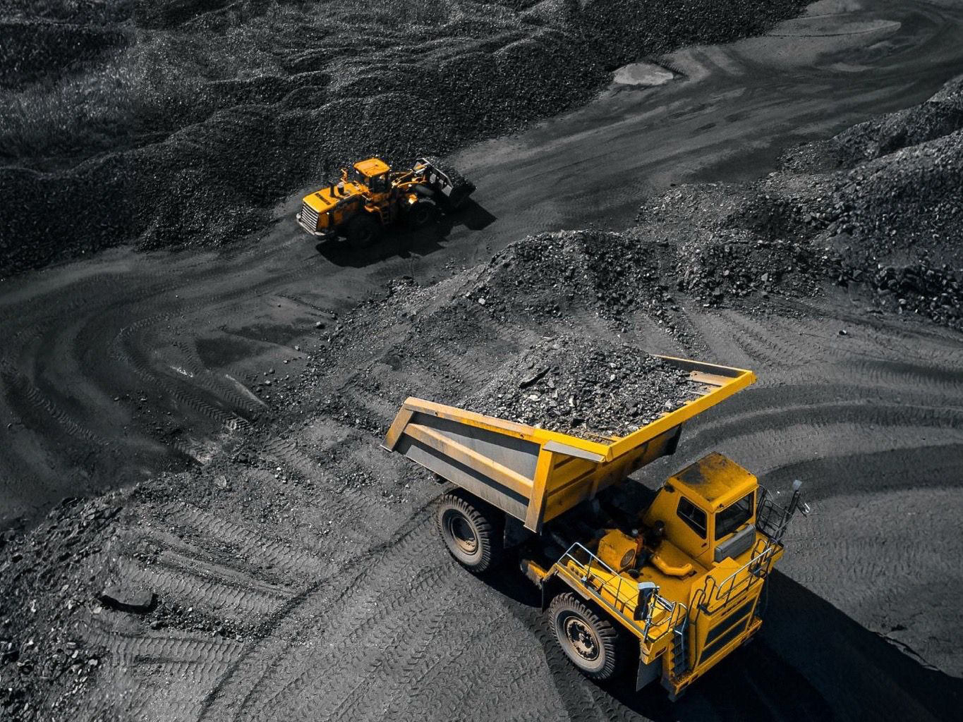 Mining truck working in heavy industry